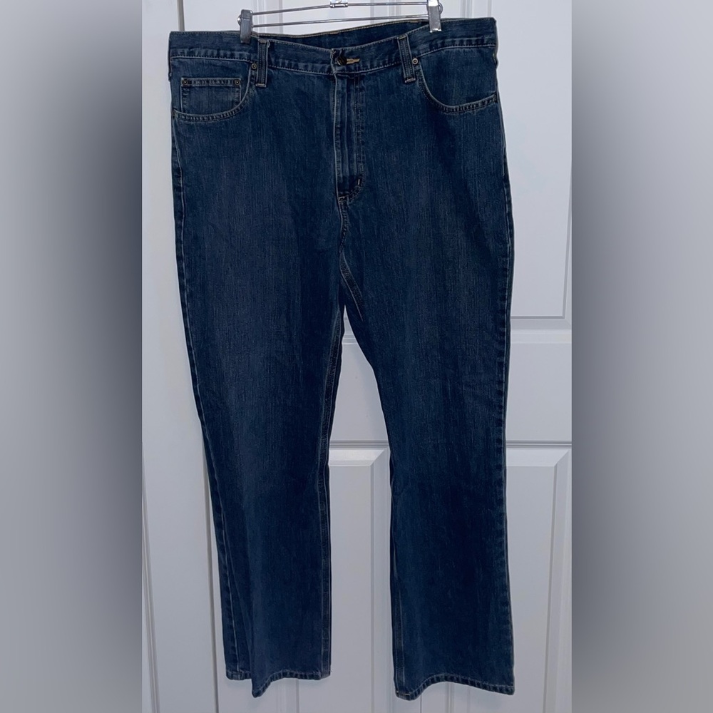 Carhartt Men's Dark Blue Relaxed Straight-Leg Jeans
